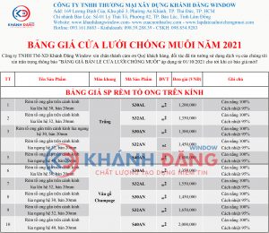 Bảng giá lắp đặt Rèm Tổ ong