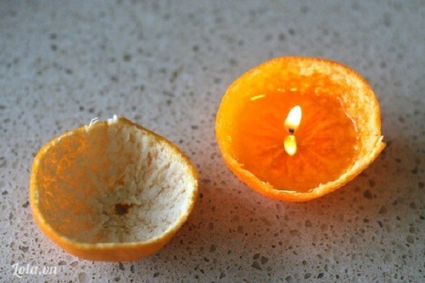 Đốt vỏ cam, quýt để chống muỗi