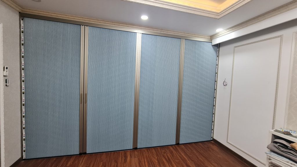 Vách ngăn rèm tổ ong dạng xếp xích