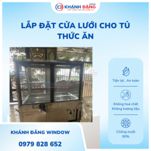 Lắp đặt cửa lưới chống ruồi muỗi cho tủ thức ăn