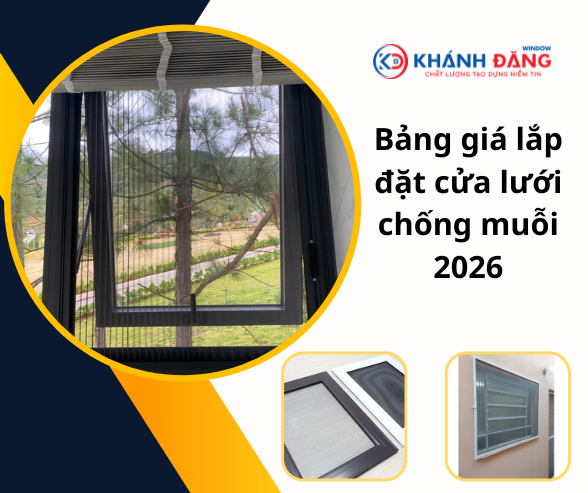 Bảng giá lắp đặt cửa lưới chống muỗi 2026